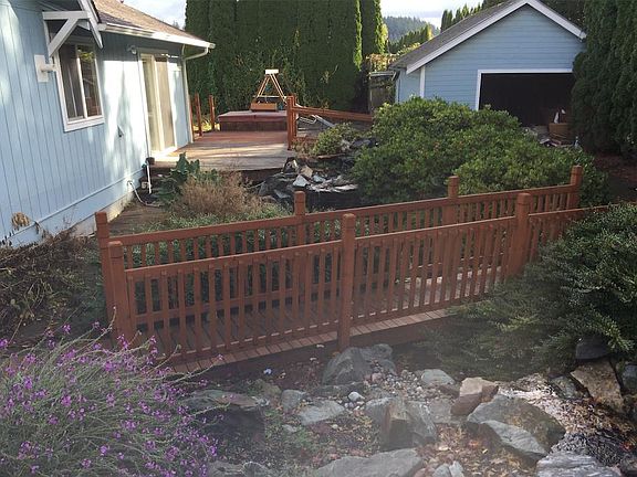 Pond and deck