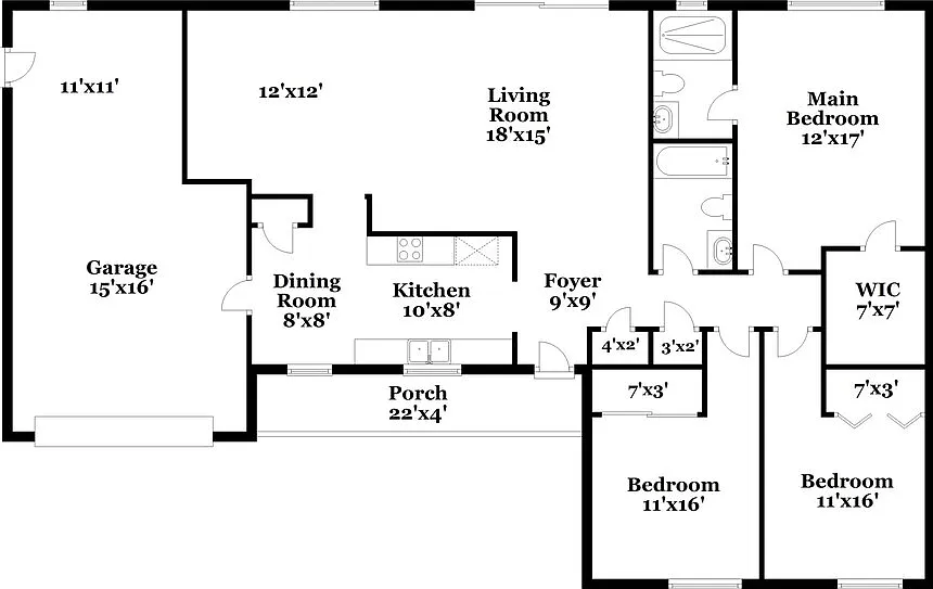 3 bed, 2.0 bath, 1340 sqft, $2,265 — Photo 2