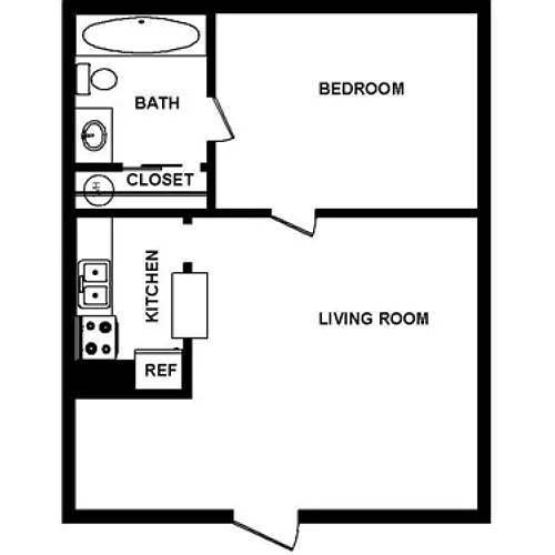 Floor plan 1X1