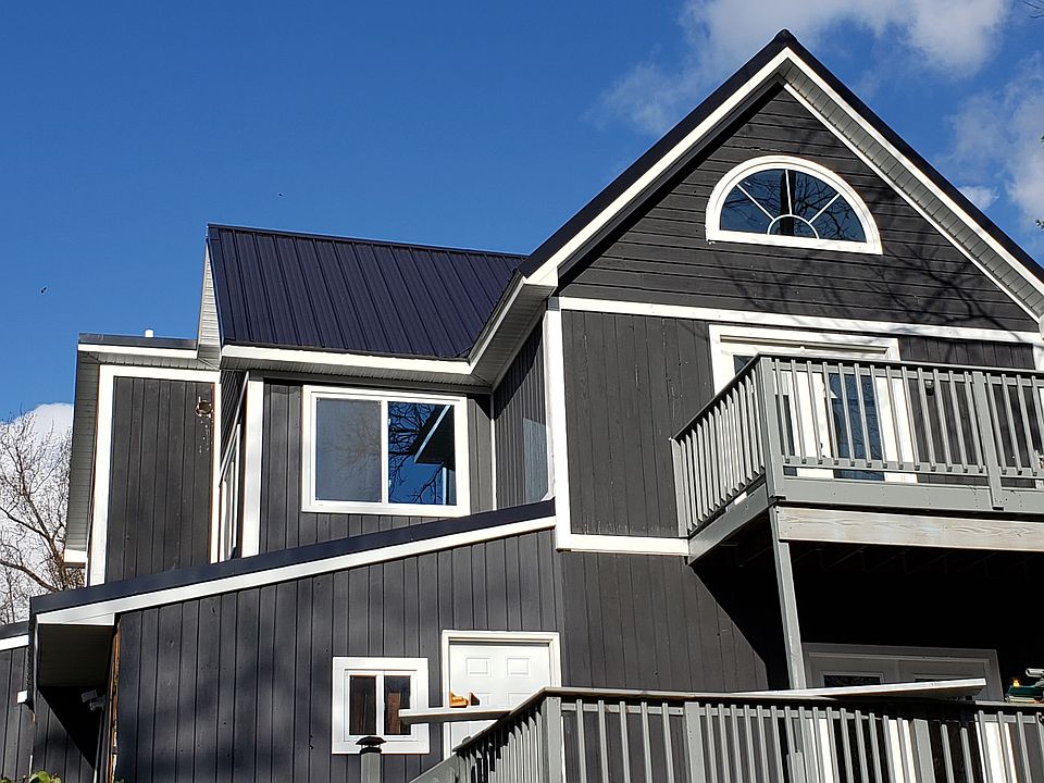 Rear view of house.