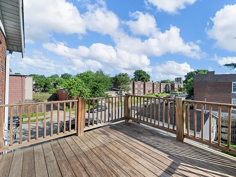 Private Deck overlooking back yard