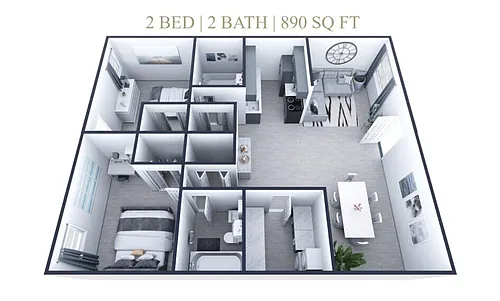 Floor plan Two Bedroom