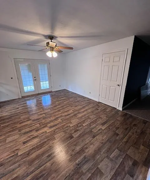 Dining room - double doors leading to back yard