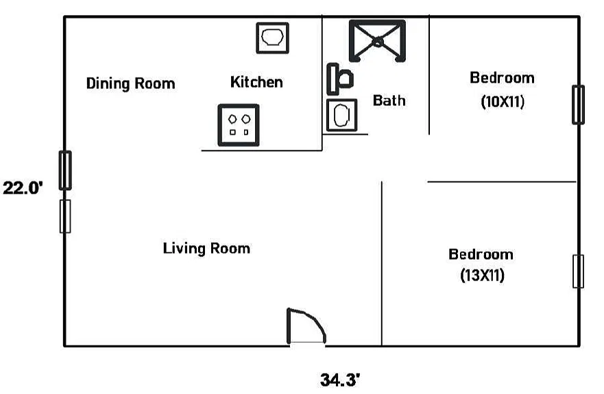 Floor plan 907 Nabors Drive