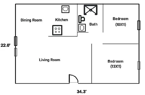 Floor plan 907 Nabors Drive