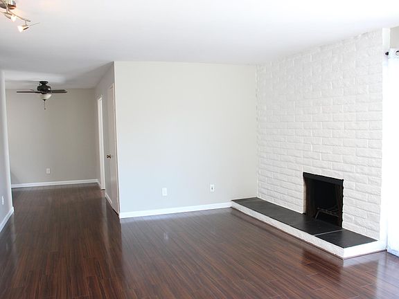 Living room with fire place.