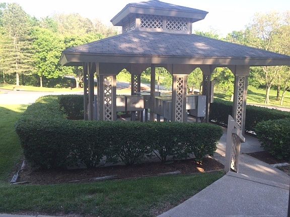 View from front door / mailboxes