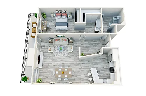 Floor plan A2-VR - 1x1