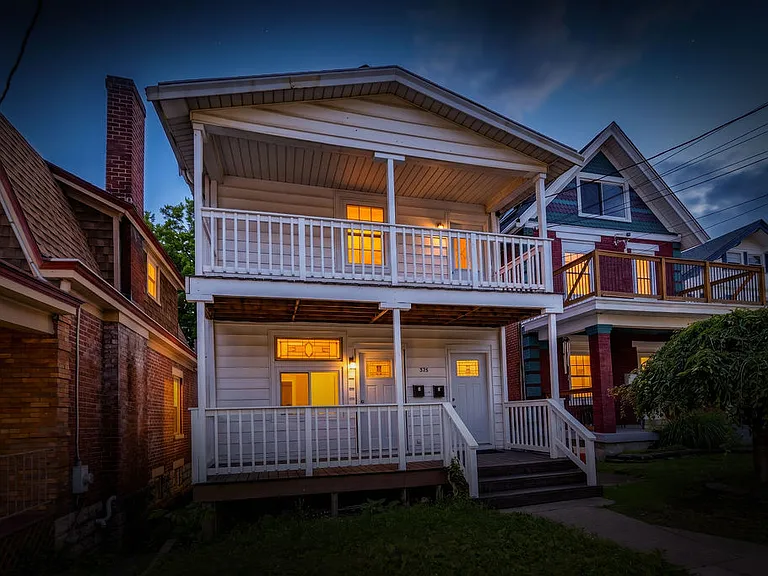 Front view at night