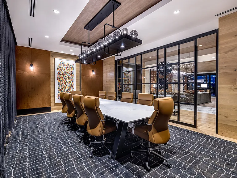 The Business Center and Conference Room at One Cardinal Way Luxury Apartments