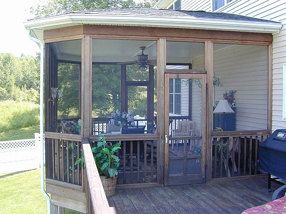 Screen Porch overlooking Pond and Valley
