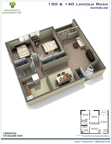 Floor plan Two Bedroom Apartment
