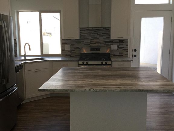 Bright, modern kitchen with view of Mt. Timpanogas