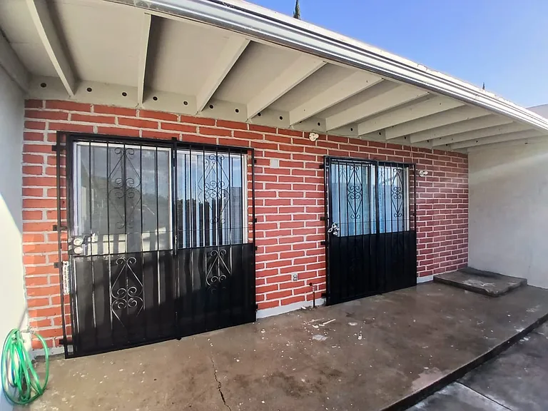 Patio in the back that requires minimal maintenance.