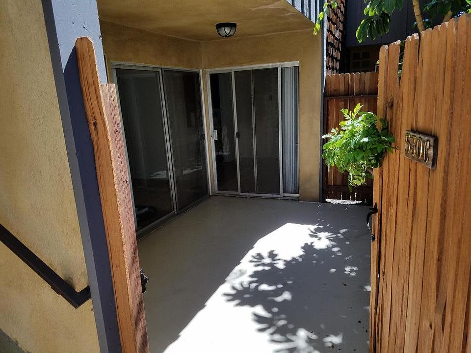 Bright sunny large patio