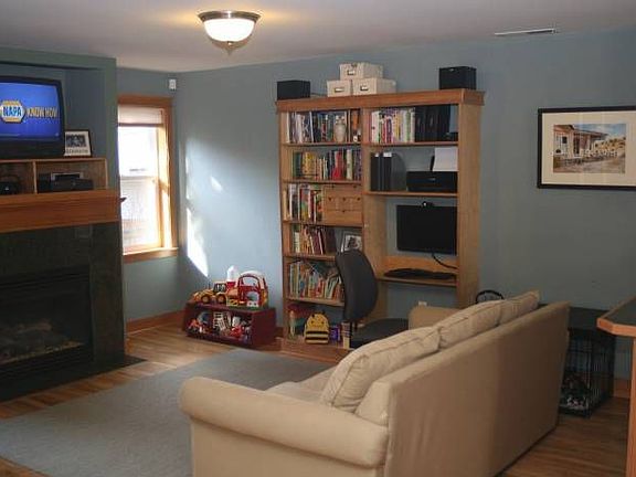 Living area with built-in