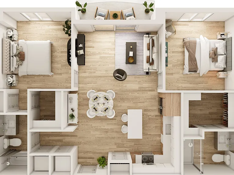 2 BR 2 Bath 2 BR 2 Bath