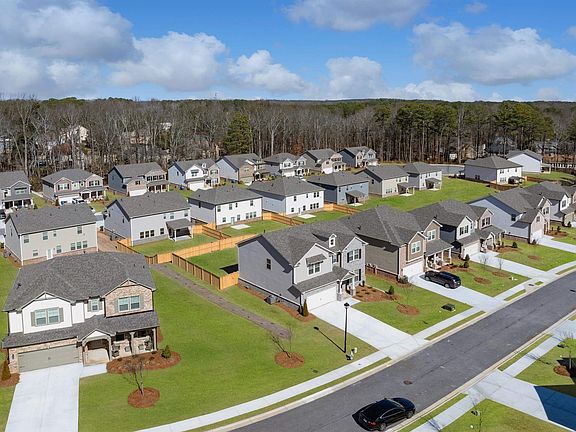 Aerial view showcasing the Baxter Woods neighborhood and vibrant lifestyle.