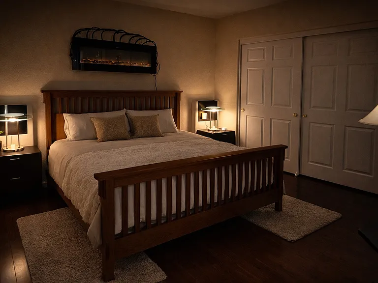 Second bedroom with entrance to the pool