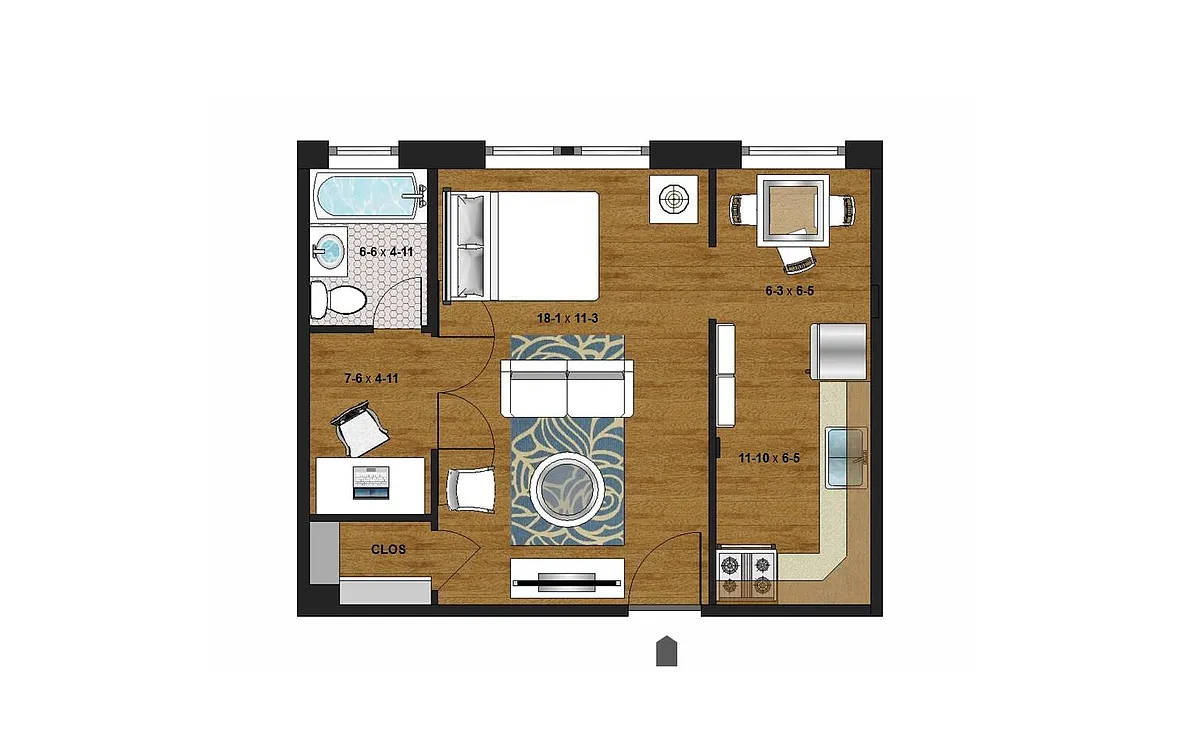 Floor plan Fremont 3300 - Studio