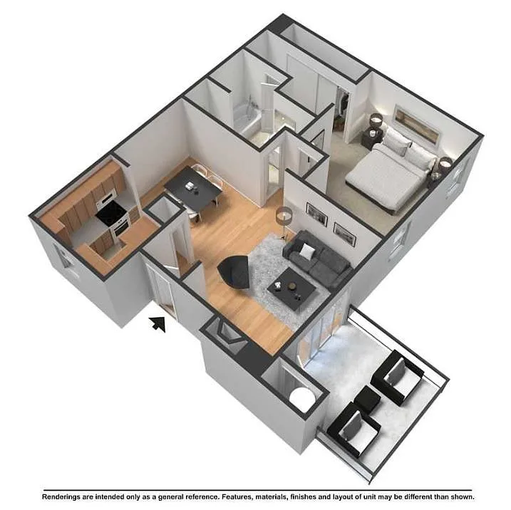 Floor plan 1x1 Classic