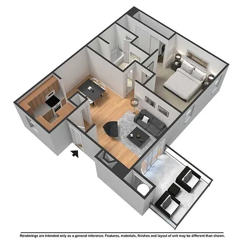 Floor plan 1x1 Classic