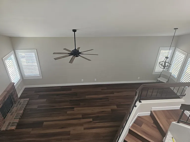 View of front living & dinning area. Luxury vinyl flooring throughout.