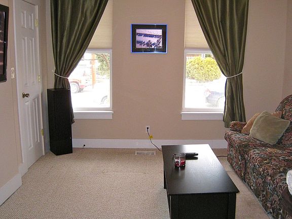 True 1st floor bedroom with 2 closets. Currently being used as a family room.