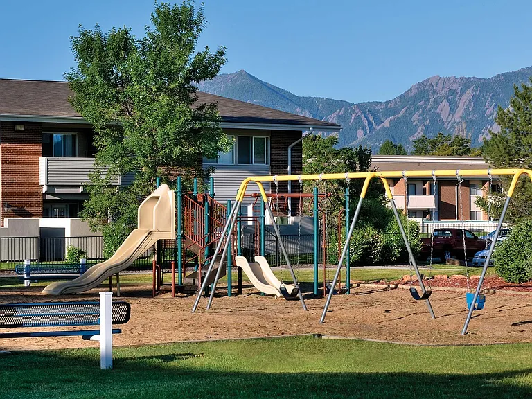 Children can play close-by on our community playground
