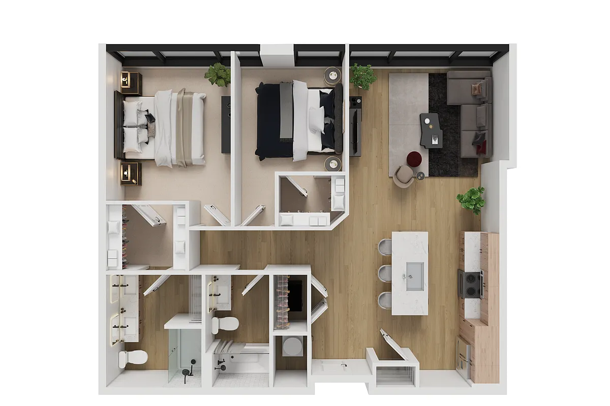 Floor plan 2 Bedroom Apartment