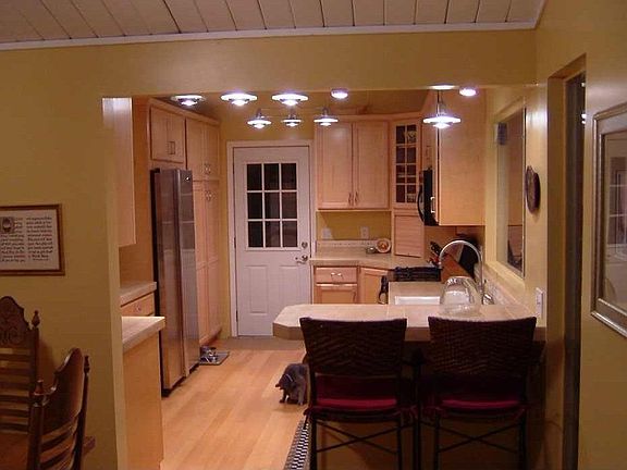 Remodeled kitchen looking west.