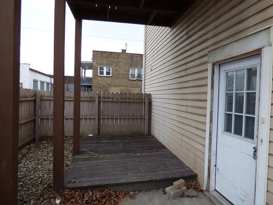 Private back patio