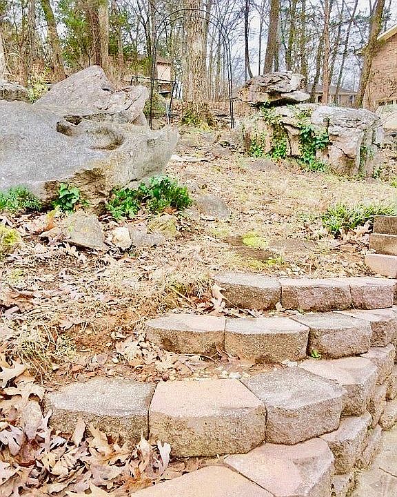 Path to peaceful rock garden