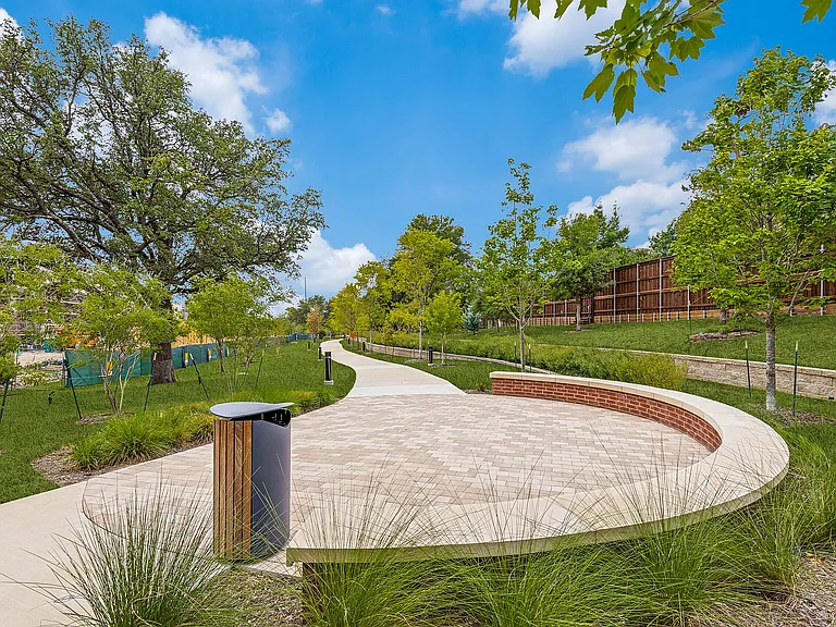 Trail with bench seating