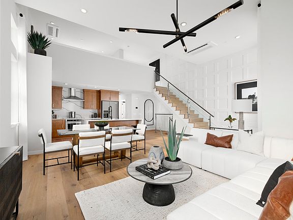 Open main living space overlooking the kitchen