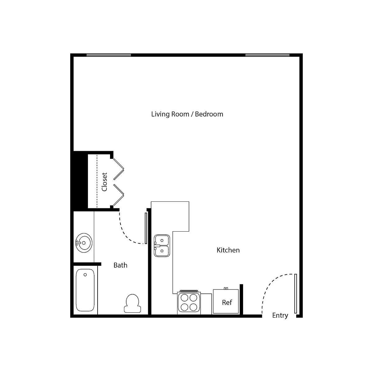 Floor plan Studio