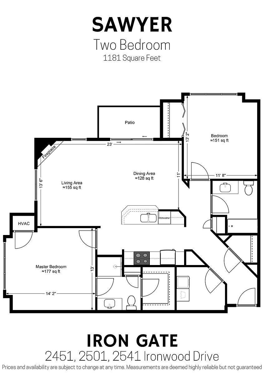 Floor plan Sawyer