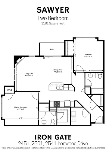 Floor plan Sawyer