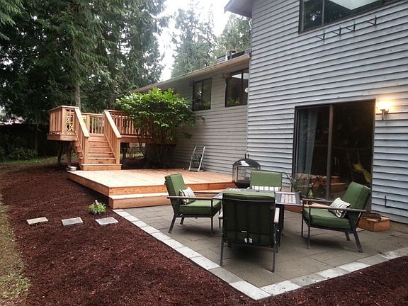 Sturdy new deck and patio area