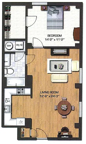 Floor plan Two Bedroom, Type C
