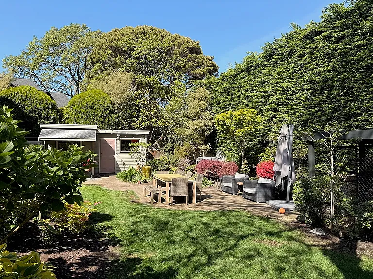 Back yard seating and BBQ
