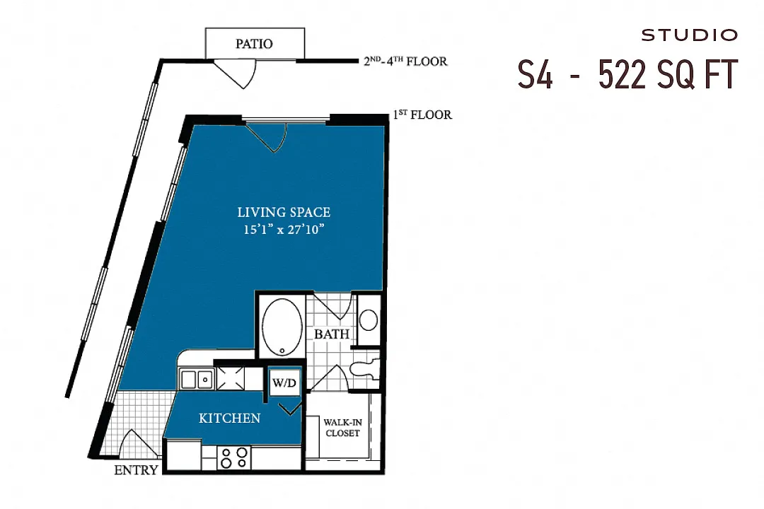Floor plan Studio S4p Renovated