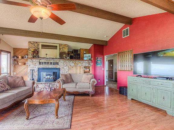 Stone Fireplace with Insert