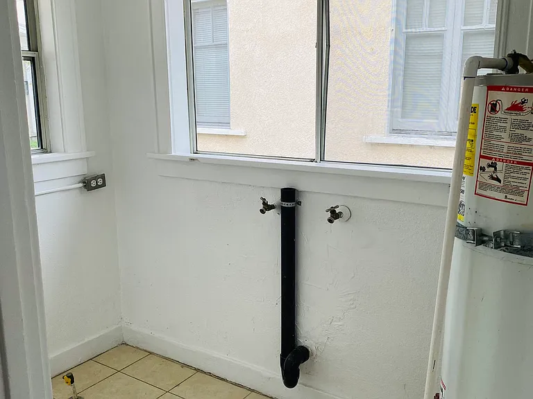 Laundry hook up area