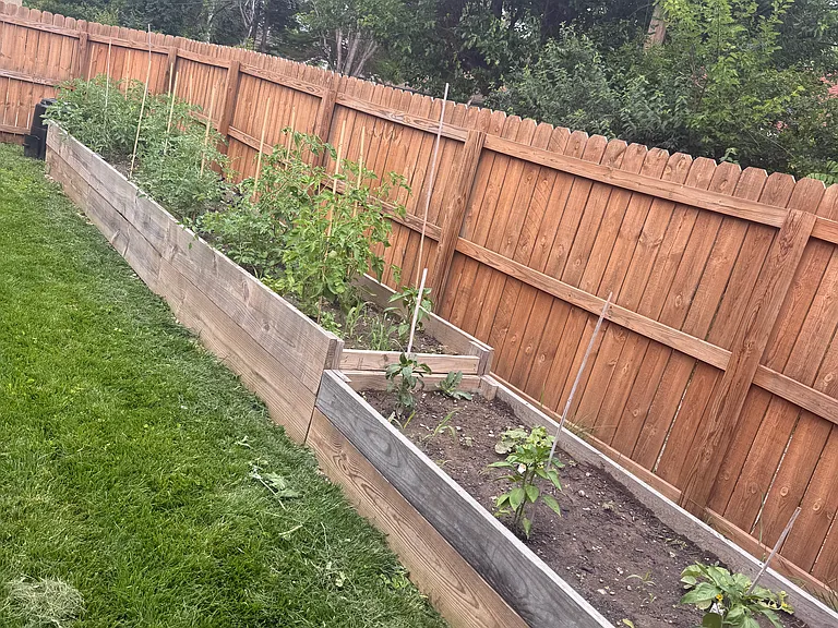 100 square foot garden and compost bin