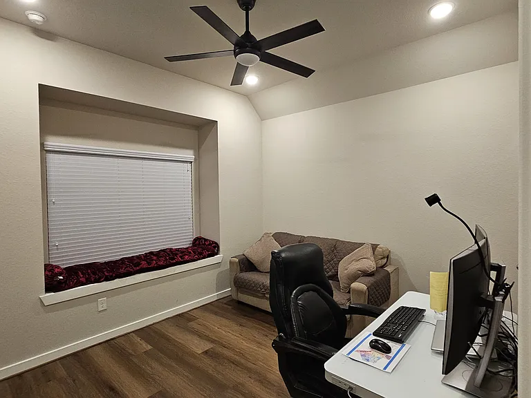 1st Bedroom/Study with shared bathroom