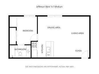 Floor plan 1 Bed 1 Bath Medium