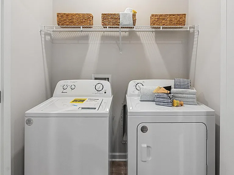 Full size washer and dryer included