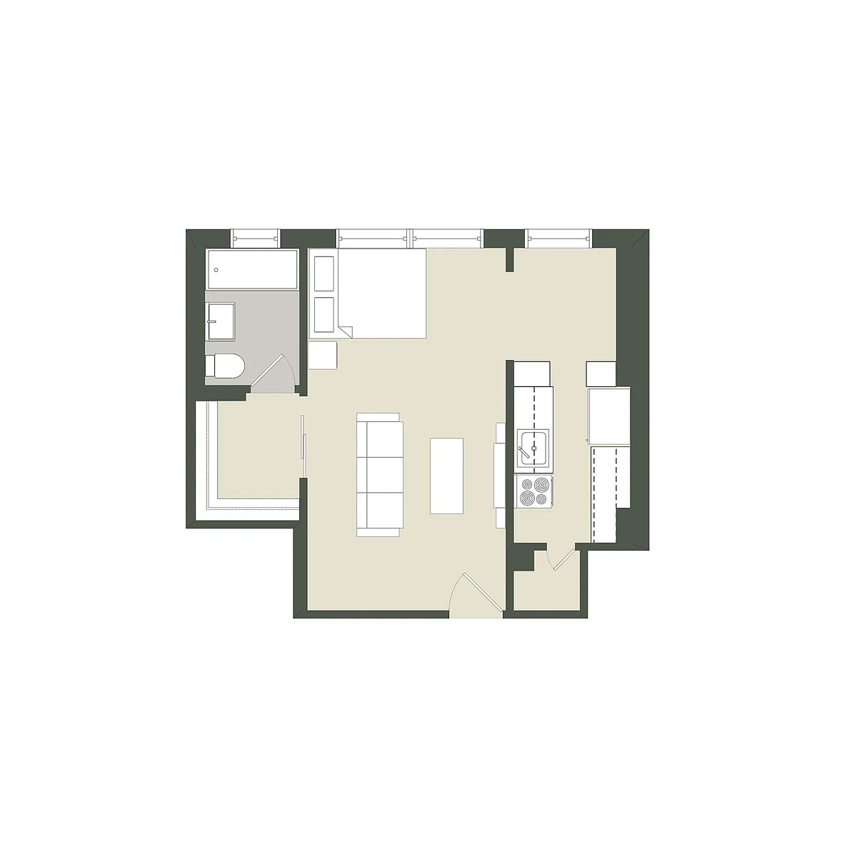 Floor plan Studio