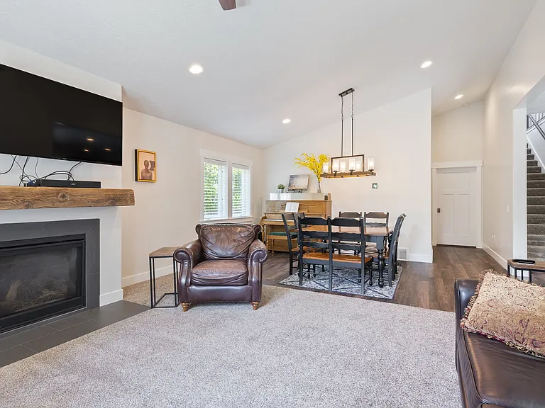 Dining room / Living Room w/ Fireplace